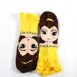 Disney Beauty and the Beast Belle Ruffle Top Womens Ankle Socks